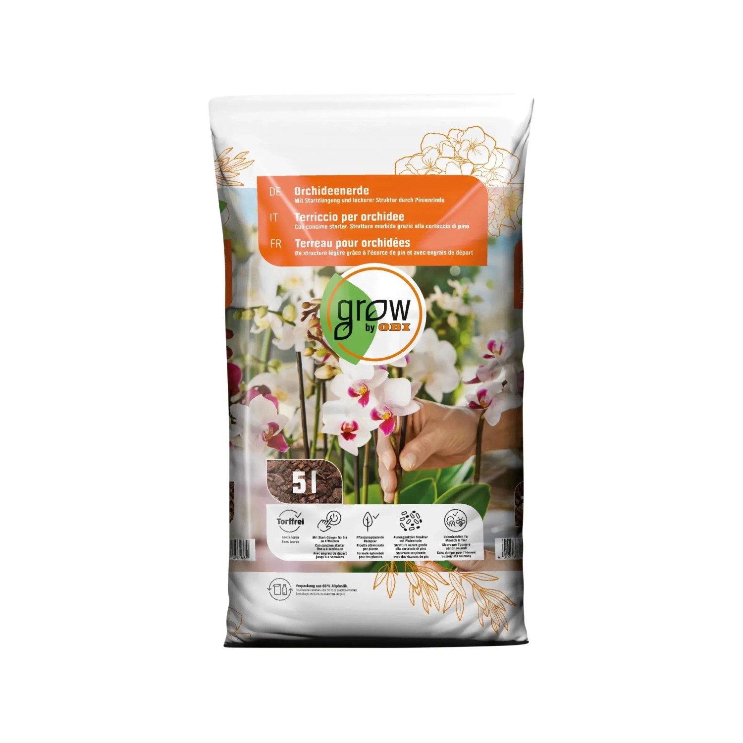 Levně GROW by OBI Substrát pro orchideje 5 l