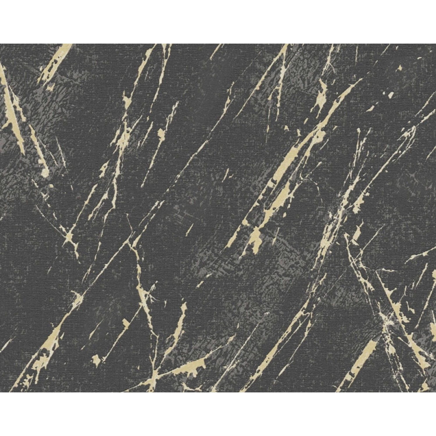 A.S. Creation Vliesová tapeta Casual Living Stone Black Gold Grey 10,05 x 0,53 m