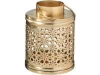 Koopman Kovová lucerna zlatá 9 x 9 x 12,5 cm Koopman Kovová lucerna zlatá 9 x 9 x 12,5 cm
