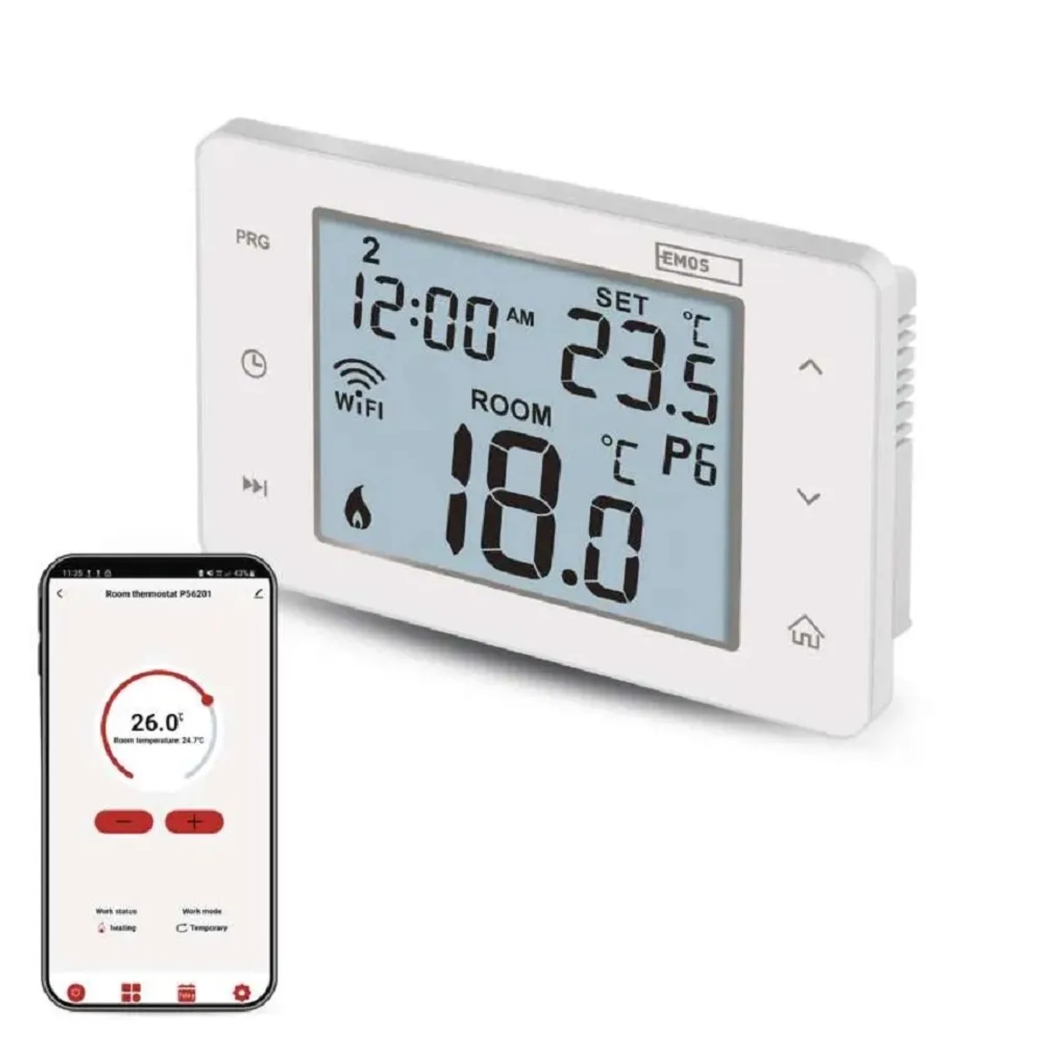 Emos Pokojový programovatelný drátový WiFi GoSmart termostat P56201