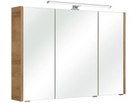 Pelipal Zrcadlová skříňka s LED osv. Quickset 362, dub Riviera, 100 x 20 x 70 cm