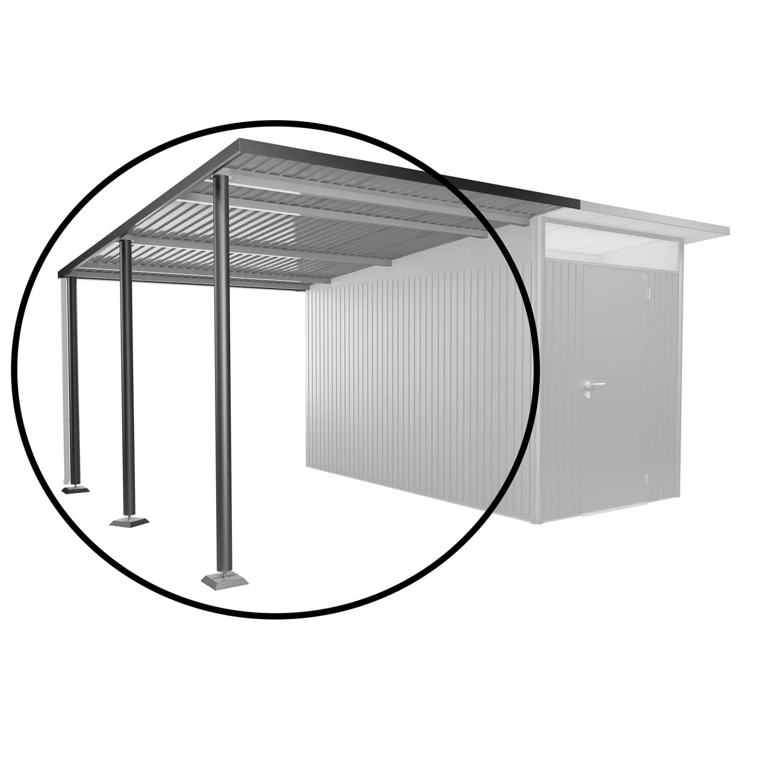 Biohort Boční stříška k domku AvantGarde/ECO A4, A8, tmavě šedá