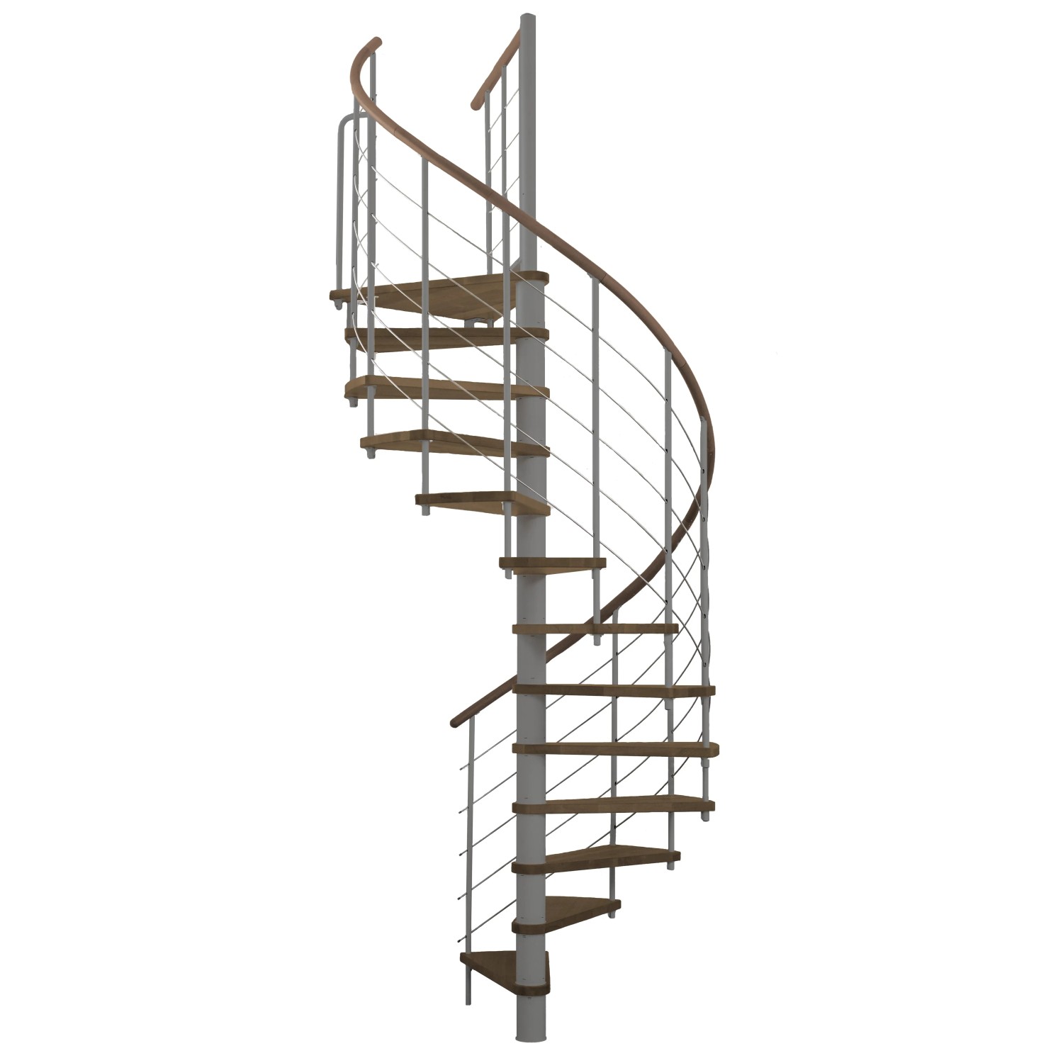 Minka STAIRS Kombinované točité schodiště Venezia ořech/šedá pr. 120 cm