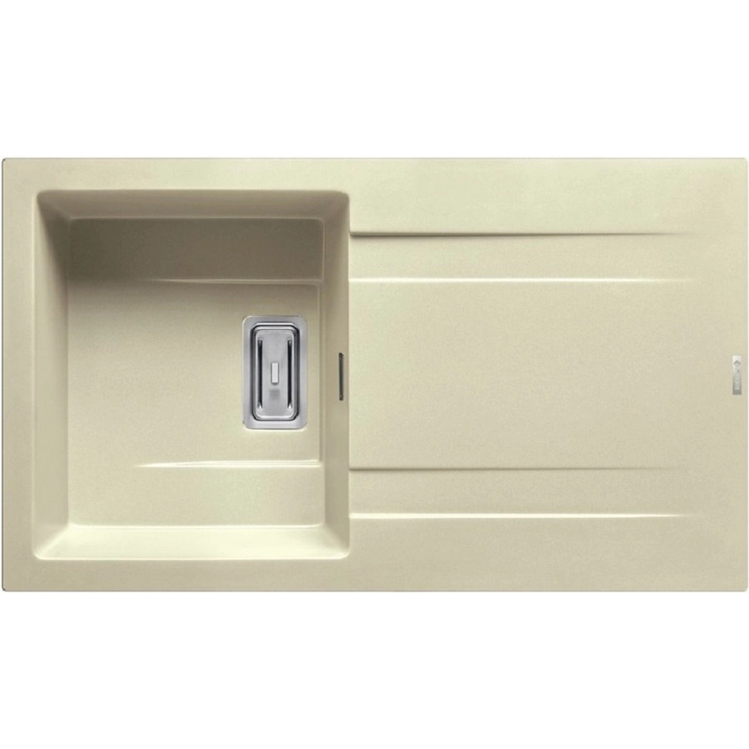 Pyramis Granitový dřez s odkapávačem Kartesio 1B 1D, beige, 86 x 50 cm