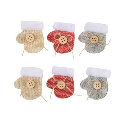 Rukavice na klipu 4 cm, 6 ks