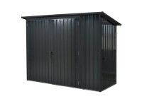 Floraworld Multifunkční plechový přístřešek 3v1, antracitová, 243 x 112 x 176 cm