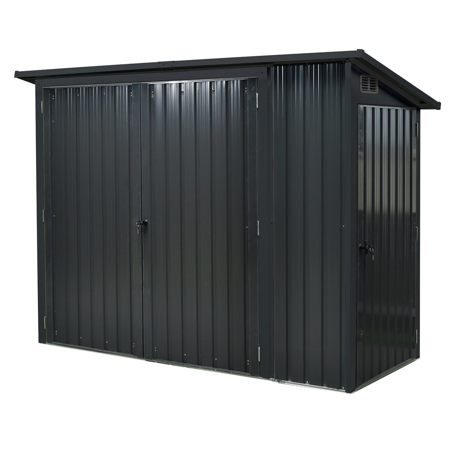 Floraworld Multifunkční plechový přístřešek 3v1, antracitová, 243 x 112 x 176 cm