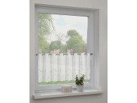 Sehlbach Vitrážová záclona s průchodem, levandulová louka, fialová, 135 x 45 cm