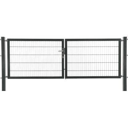 Floraworld Dvoukřídlá brána Premium s cylindrickou vl. pozinkovaná 120 x 300 cm