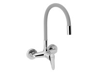 Titania Dřezová baterie 94480,0S s flexi ramenem, stříbrošedá, rozteč 150 mm