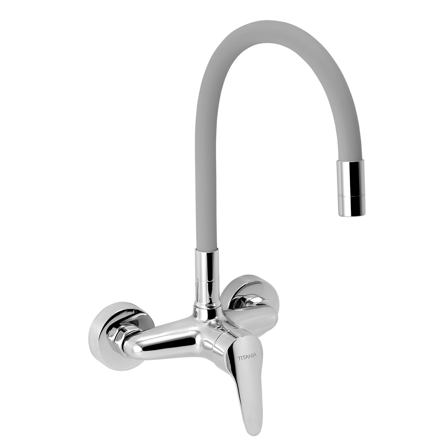 Titania Dřezová baterie 94480,0S s flexi ramenem, stříbrošedá, rozteč 150 mm