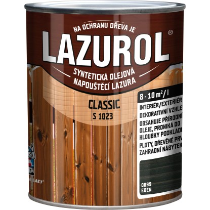 LAZUROL Lazura na dřevo CLASSIC S1023, 0099 eben 750 ml