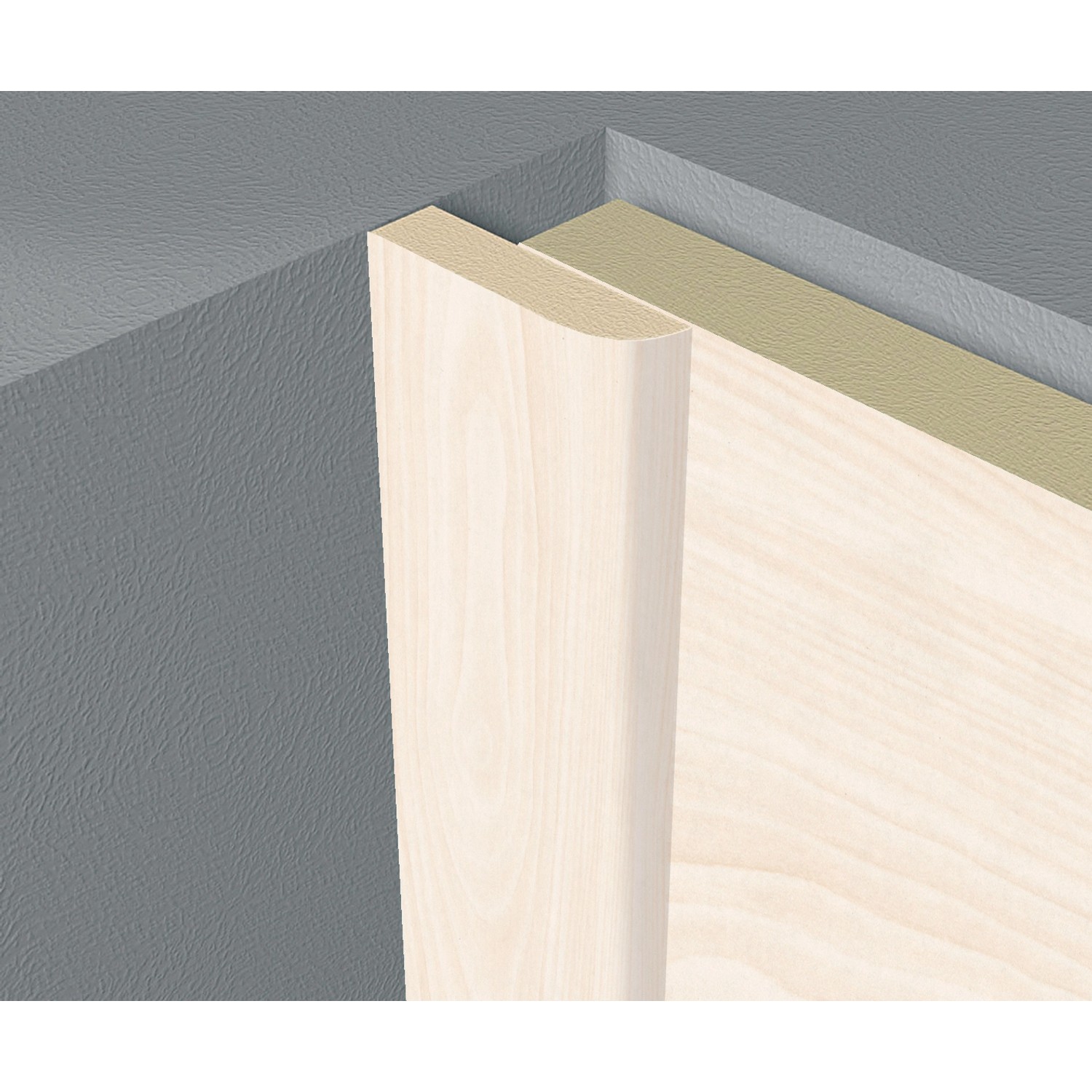 Krycí lišta hrušeň bílá 6 mm x 25 mm délka 2 600 mm