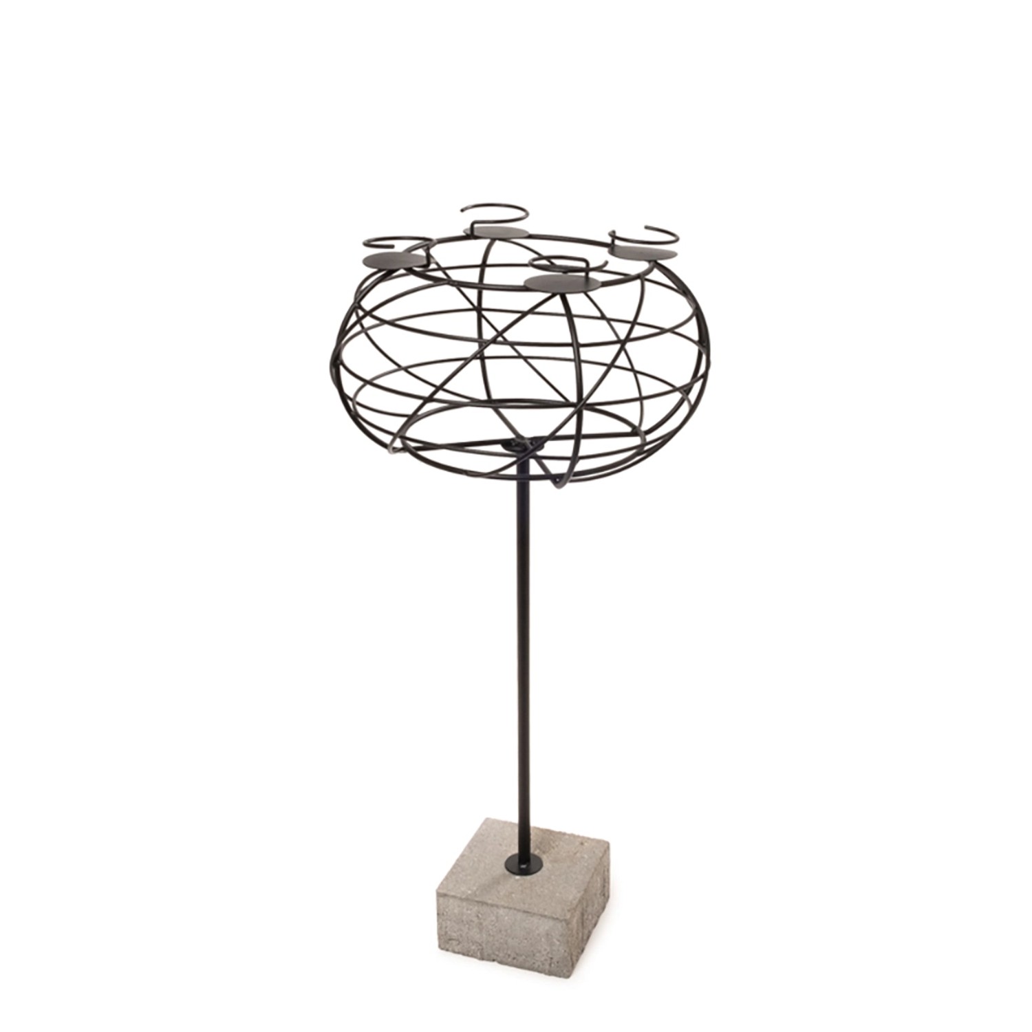 DRAGIMEX Svícen se 4 držáky na svíčku dřevo/kov pr. 39 x 80 cm, 1 ks