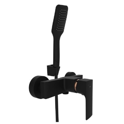Rubineta Sprchová baterie Modena-12/K nástěnná (s příslušenstvím), černá/zlato