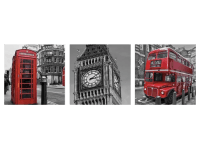 Bondecor 3dílná sada obrazů Londýn 30 x 90 cm
