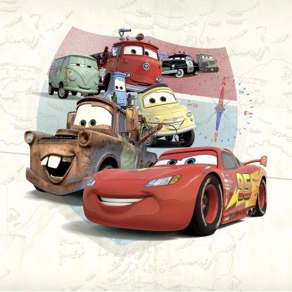 Komar Vliesová fototapeta Disney and Pixar Cars Open Road 250 x 250 cm
