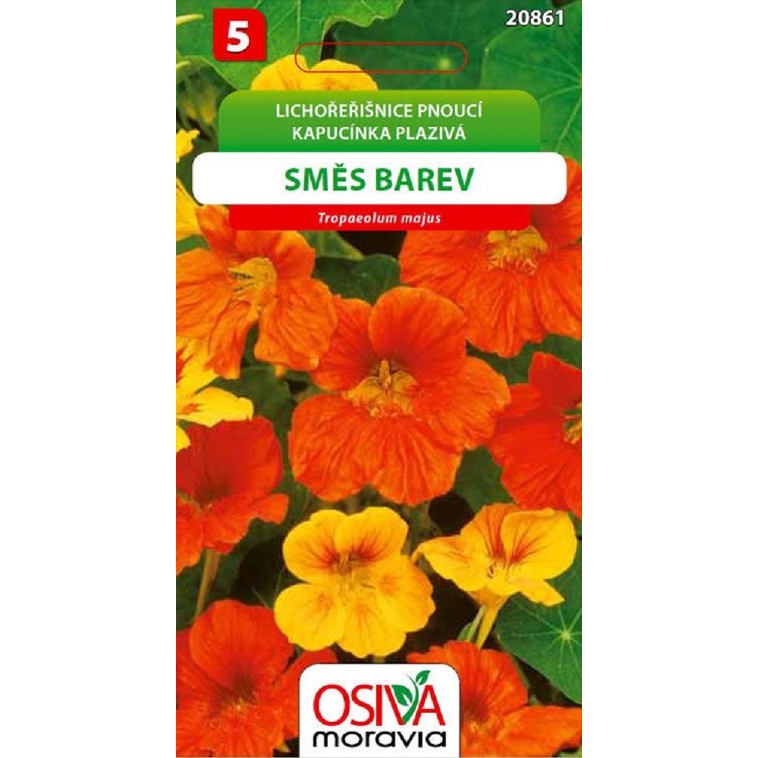 Semínka Lichořeřišnice pnoucí směs barev (Tropaeolum majus)