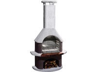 Buschbeck Zahradní grilovací krb San Remo, bílá/hnědá, 110 x 65 x 206 cm Buschbeck Zahradní grilovací krb San Remo, bílá/hnědá, 110 x 65 x 206 cm