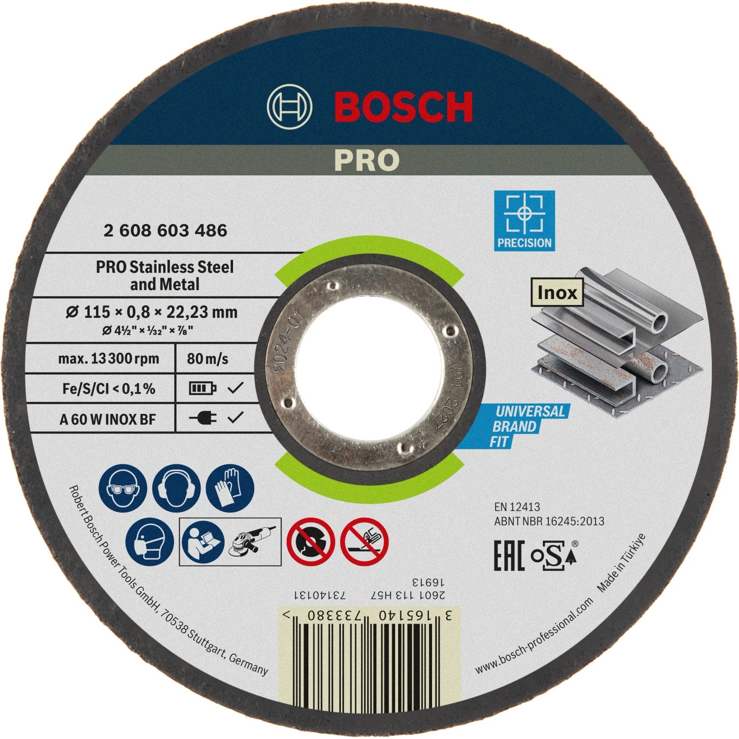 Bosch Řezný kotouč PRO Stainless Steel and Metal, 115 x 0,8 x 22,23 mm
