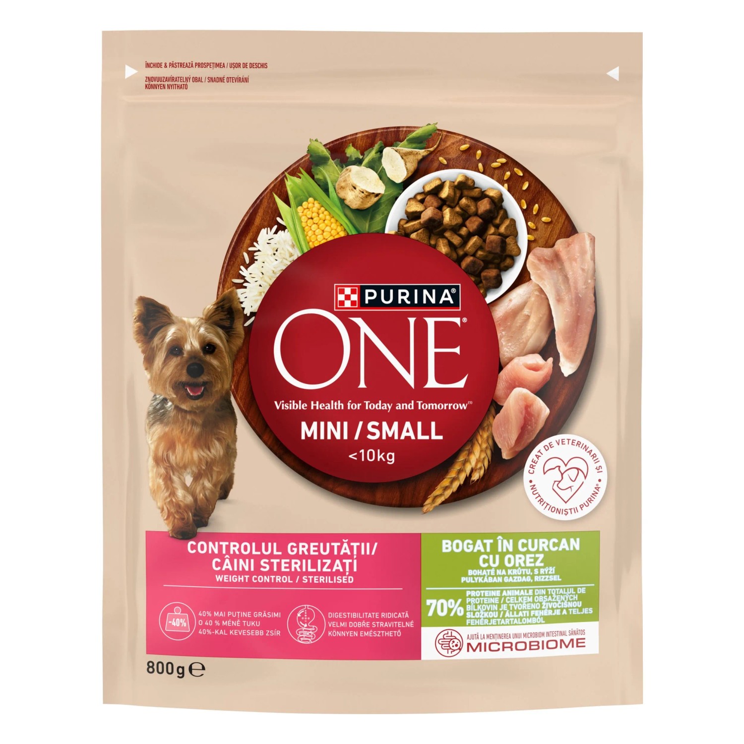 PURINA ONE Mini/Small Weight Control Sterilised Granule pro psy krůta 800 g
