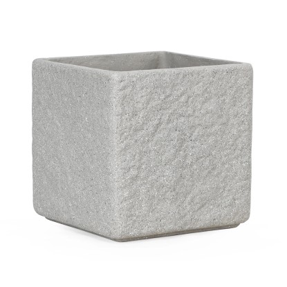Granite-Light Květináč čtvercový s odtokovým otvorem, 37 x 37 x 37 cm