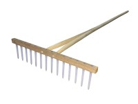 Hrábě dřevěné, 14 plastových kolíků, 48 cm