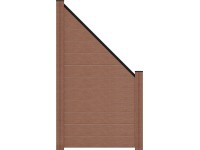 GroJaSolid Plotový panel bez sl., zkosený, Terra 90 x 180/90 x 1,9 cm