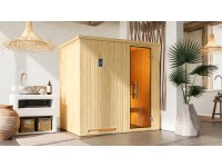 Weka Modulová sauna Halmstad skleněné dveře 194 cm x 144 cm x 199 cm