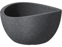 Scheurich Žardinka WAVE GLOBE BOWL Black-Granite 21 x 25/39,9 cm