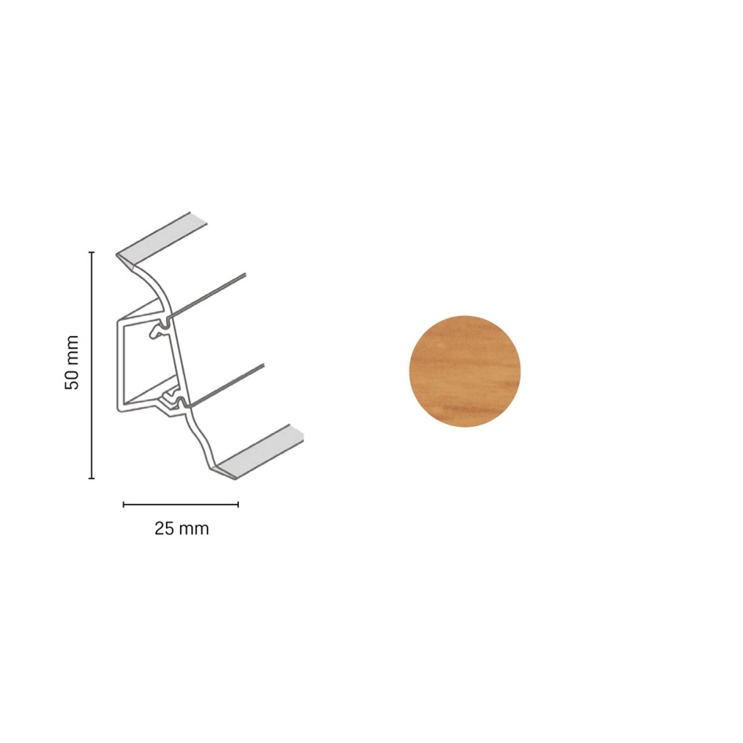 Döllken Profiles Lišta SLK 50 2126 horské jablko 50 x 25 x 2500 mm