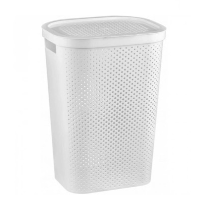 Curver Koš na prádlo Infinity 60 l, bílý, 437 x 602 x 351 mm