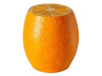 Boltze Dekorativní taburet Orange, oranžová, pr. 39,5 x 41,5 cm