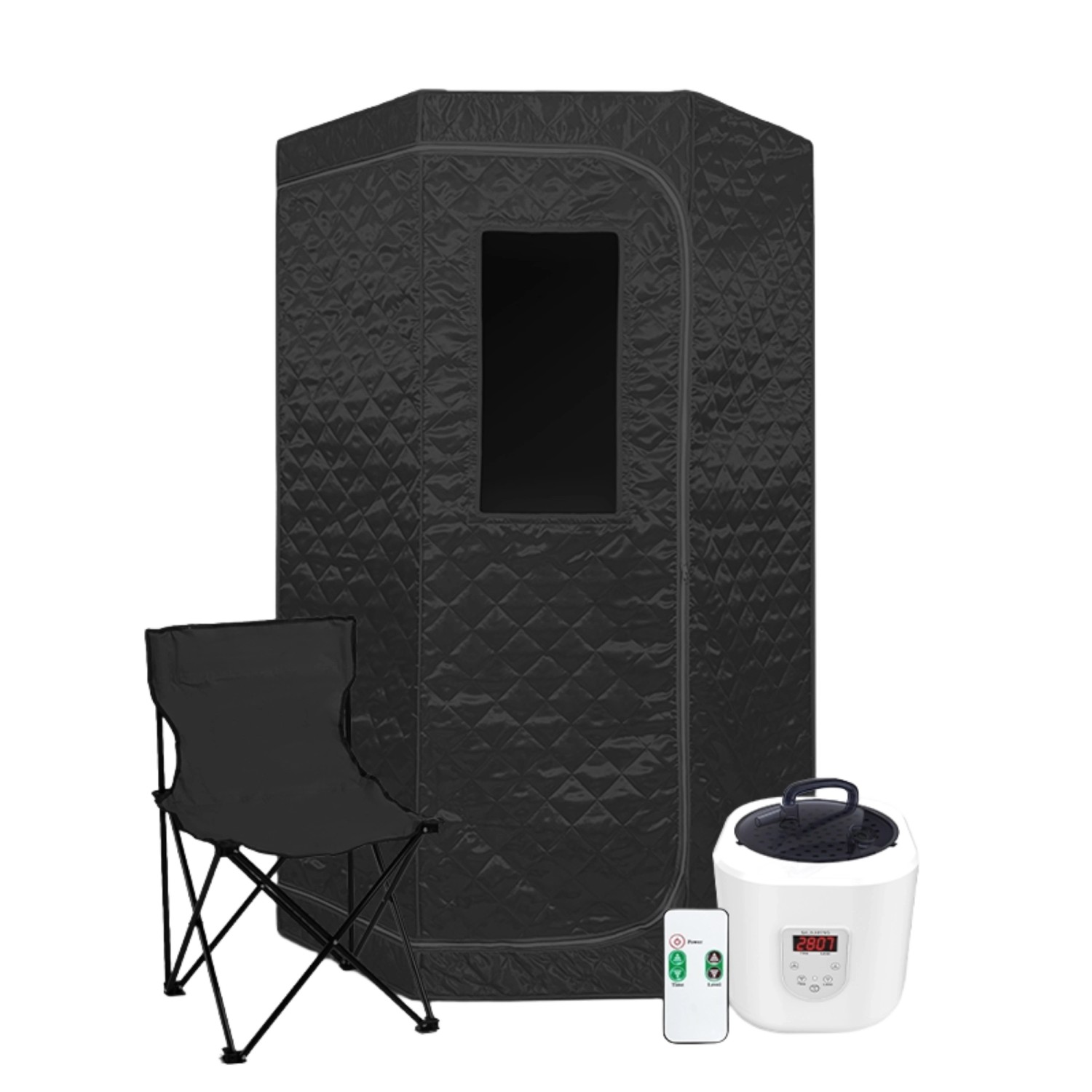 Sanotechnik Přenosná parní sauna KPS90, černá, 90 x 90 x 190 cm