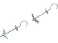 LUX-TOOLS Pružinová sklopná hmoždinka s hákem M3 x 100 mm, 2 ks