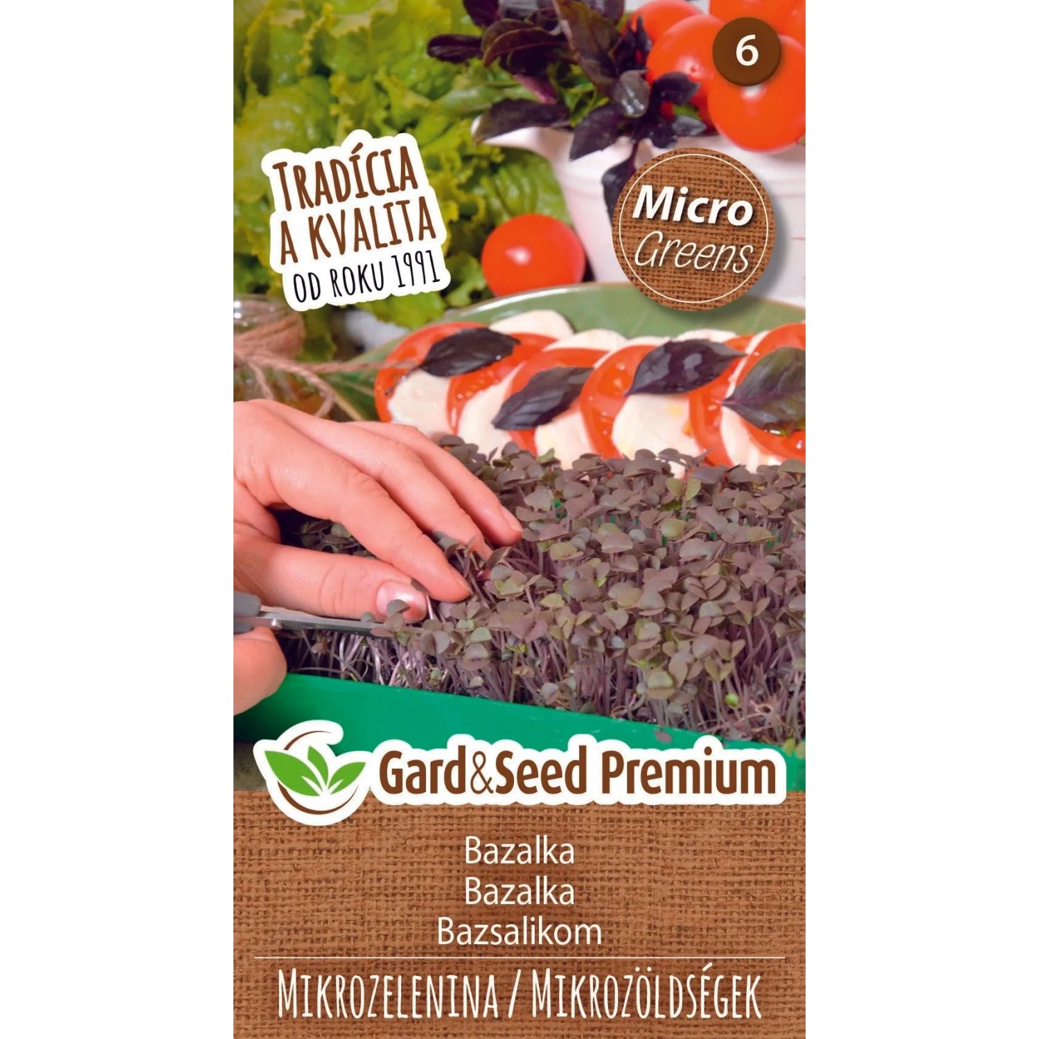 GardenSeed Premium Semínka Mikrozelenina Bazalka