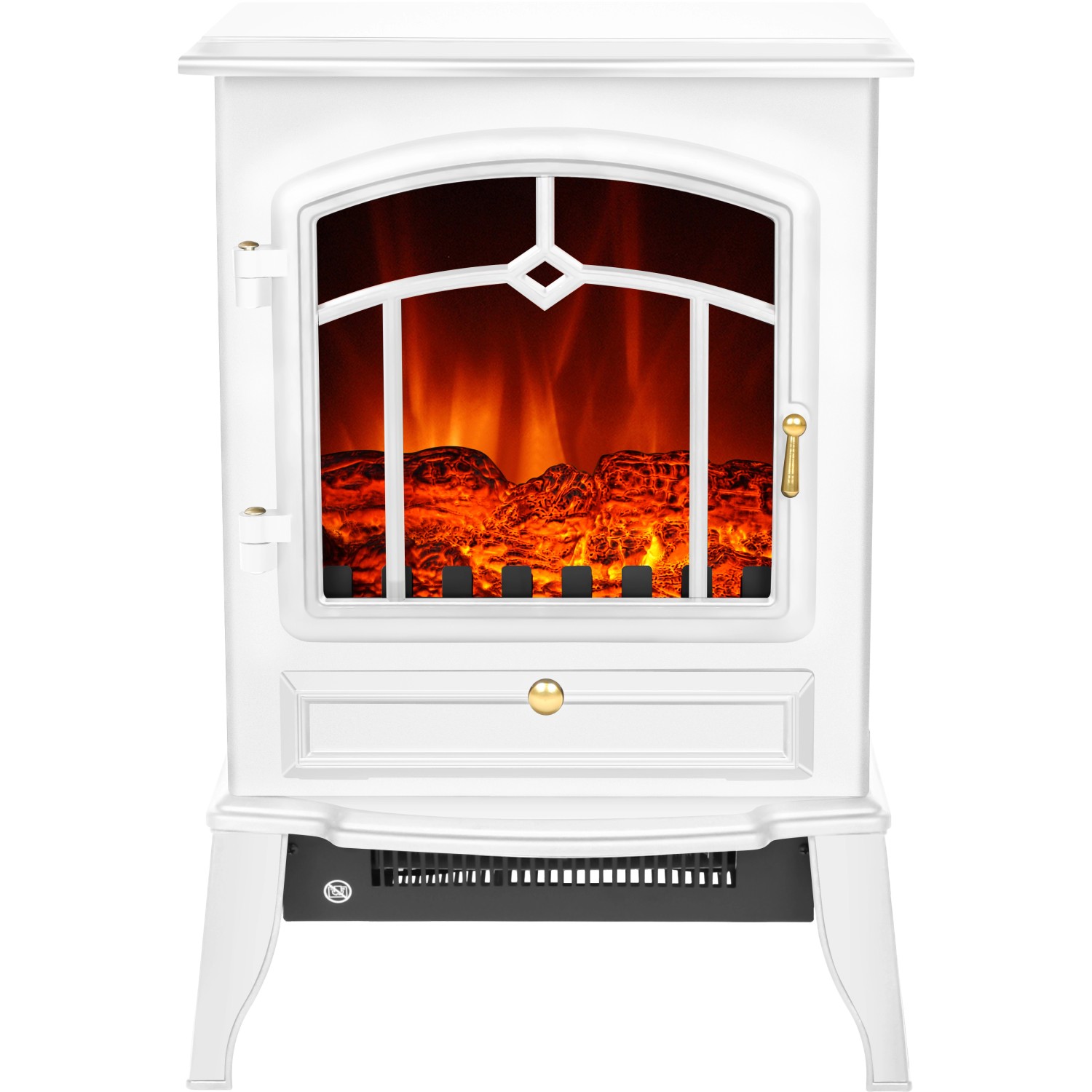 El Fuego Elektrický krb Como II bílý 1800/2000 W, 39 x 56,5 x 24 cm