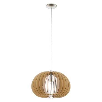 EGLO Závěsné svítidlo Cossano barva javoru, pr. 45 cm