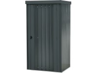Floraworld Plechový zahradní domek, plochá střecha, antracitová, 98 x 81 cm