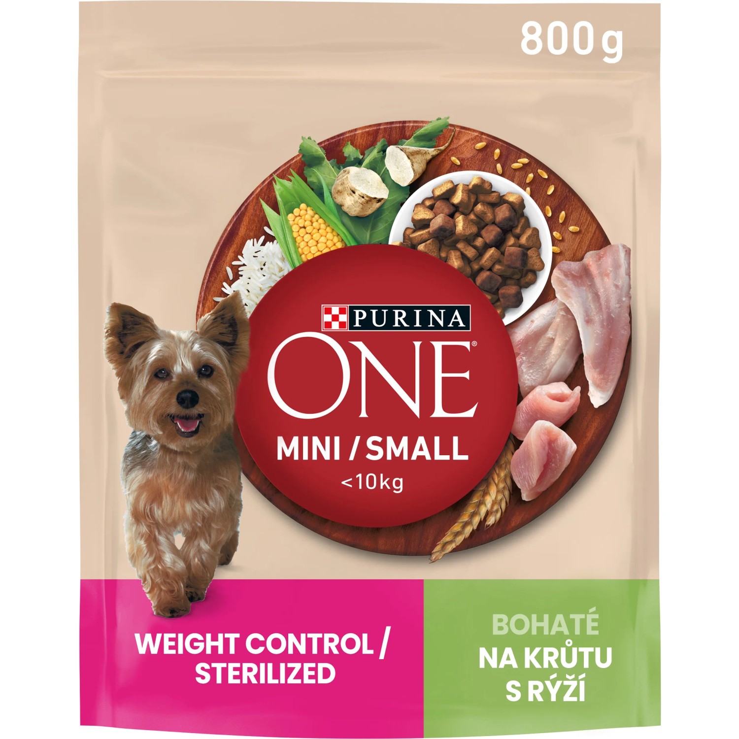 Purina One Granule Mini/Small Dog Weight Control/Sterilised krůta s