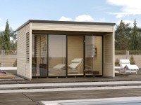 Weka Designový zahradní domek Cubilis 2.0 vel. 1, přírodní, 380 x 380 cm