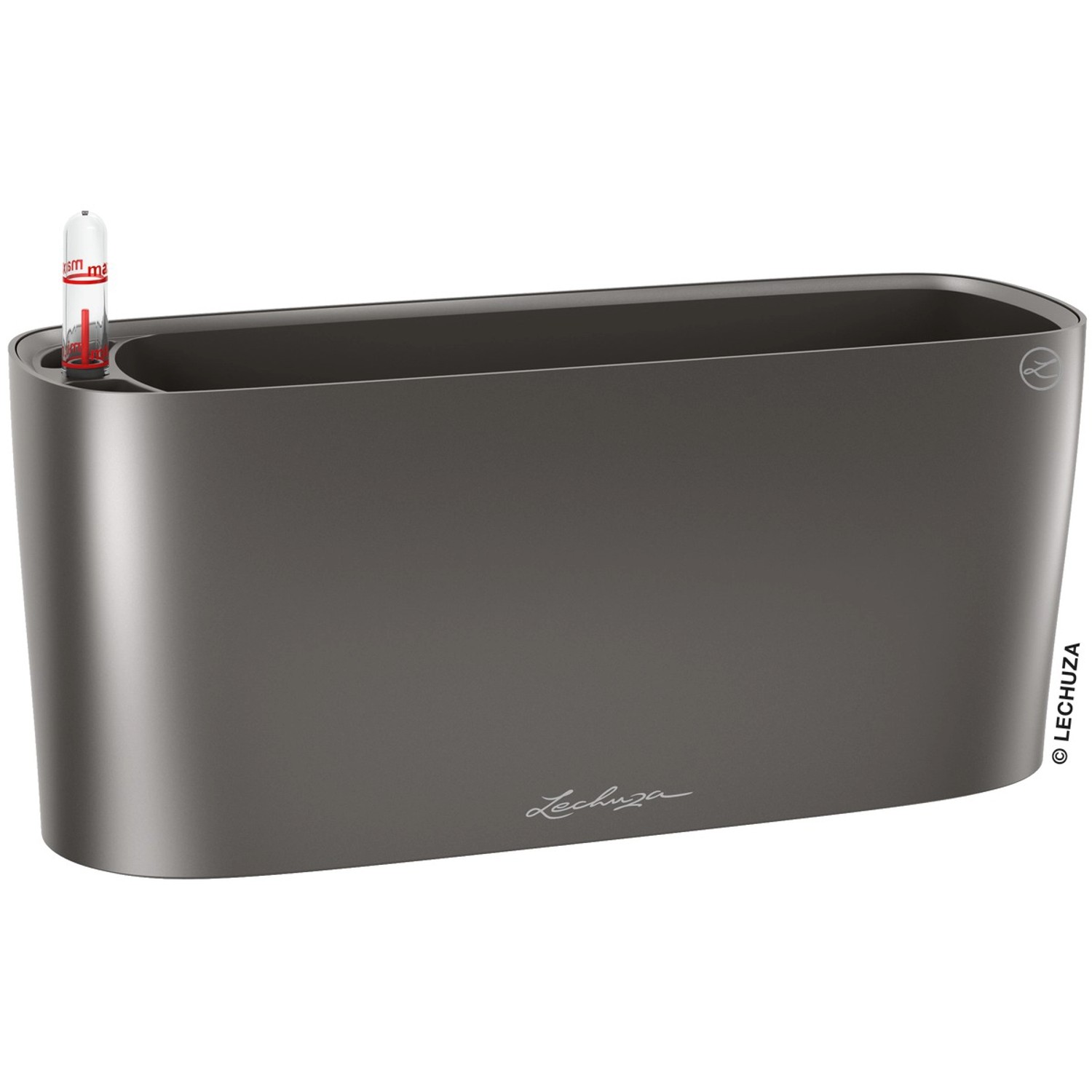 Lechuza Samozavlažovací truhlík DELTA 10 antracitová, 30 x 11 x 13 cm