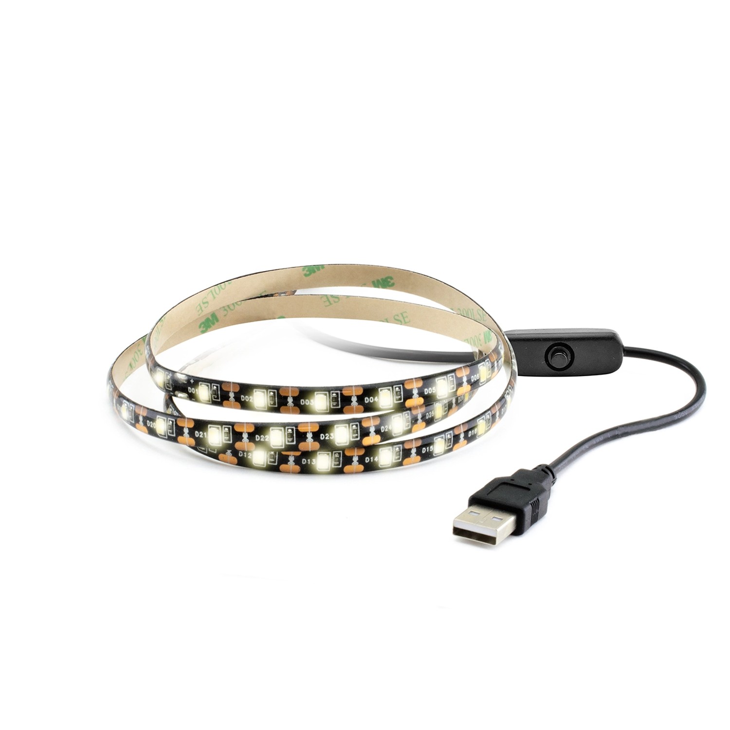 FK technics USB LED pásek TV/PC se spínačem, 4 W, 220 lm, 6000 K, 1 m