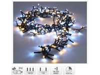 Koopman Světelný řetěz 700 LED teplá/studená bílá, zelený kabel, 14 m