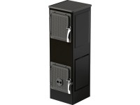 ACCENTE Dílenská kamna Toba 2.0 (UNI 1000) ocel černá 6 kW 28,8 x 28,8 x 89 cm