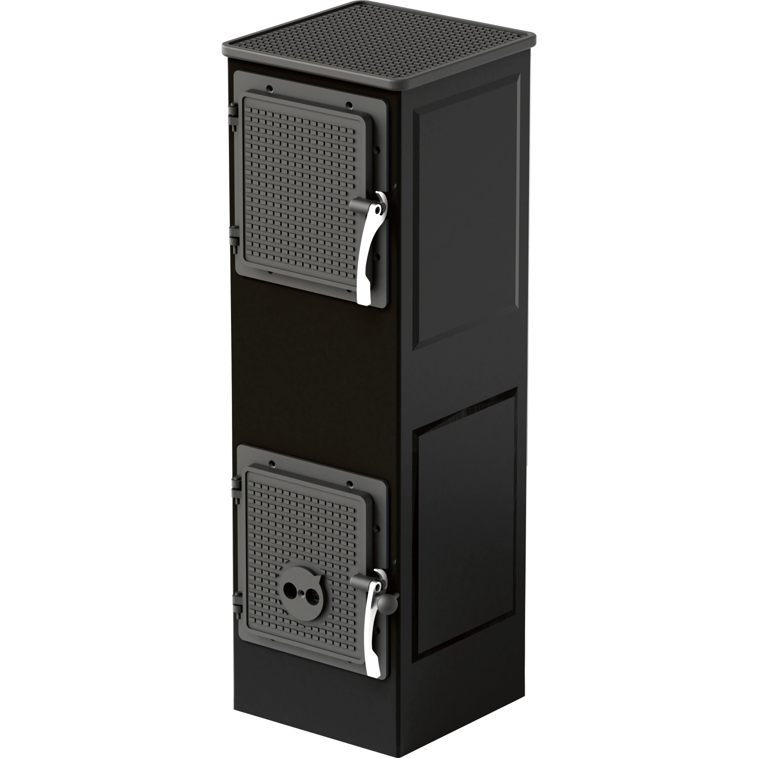 ACCENTE Dílenská kamna Toba 2.0 (UNI 1000) ocel černá 6 kW 28,8 x 28,8 x 89 cm