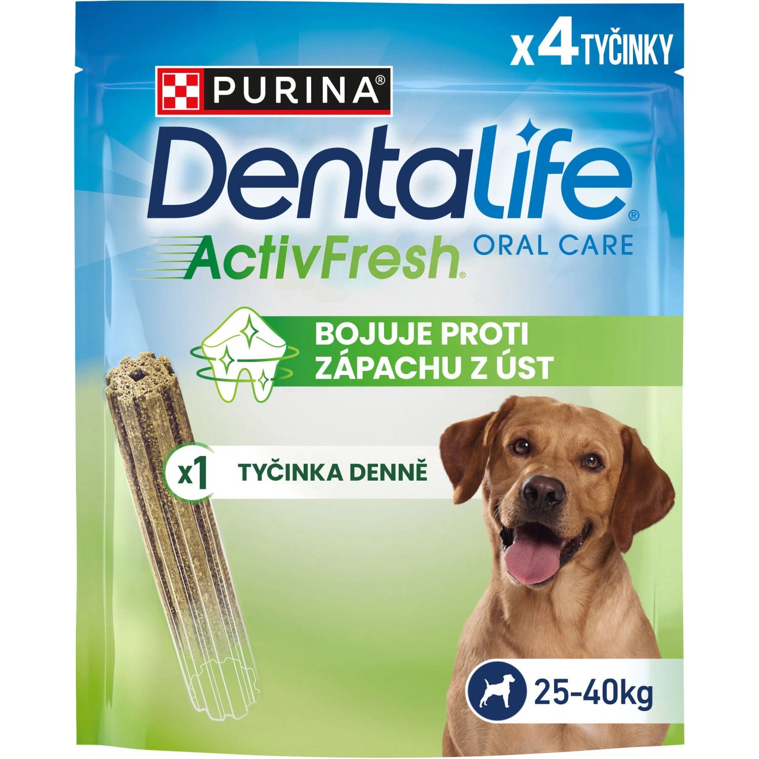 PURINA Dentalife Activfresh Large Pamlsky pro psy 4 tyčinky (142 g)