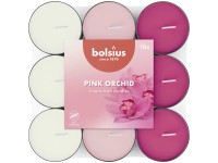 Bolsius Vonné čajové svíčky Rosa Orchidee, 3 barvy, 18 ks