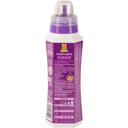 Compo hnojivo pro kvetoucí rostliny 500 ml pro bujné květy v interiéru, na balkonech a terasách.
