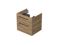 INTEDOOR Koupel.skříň pod desku BEE, úchyt černý, 2zás., š. 60 cm, dub Halifax